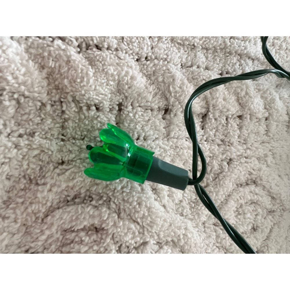 Christmas Lights Tulip Shaped String Lights Green 2 Sets Of 35 - Picture 3 of 4